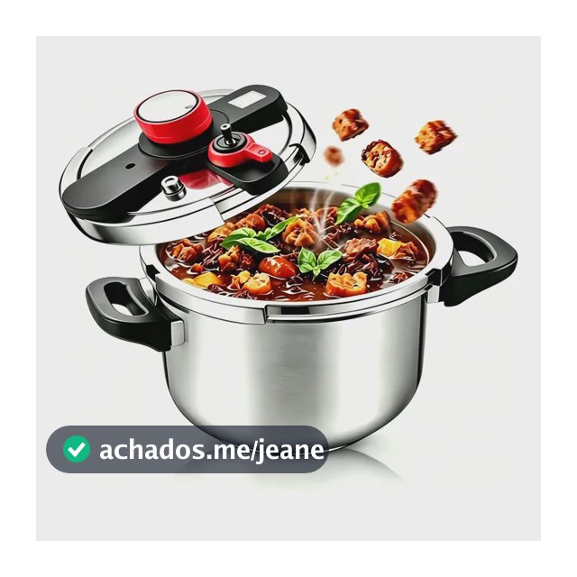 Panela De Pressão Indução E Gás De Aço Inoxidável 4 Litros