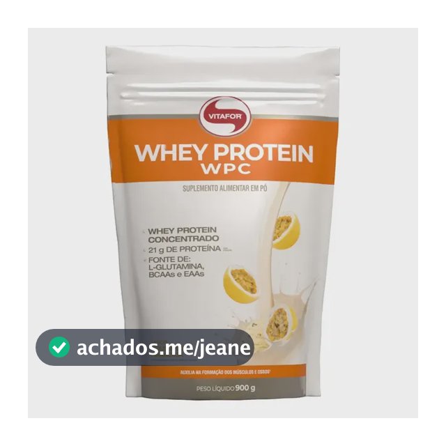 Whey Protein Wpc - Pouch 900g Mousse De Maracujá - Vitafor