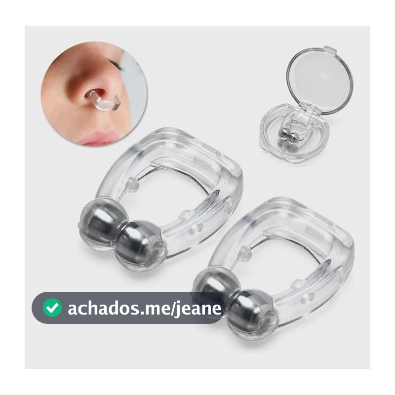 2 Dispositivo Anti Ronco Magnético De Silicone Clip Nasal