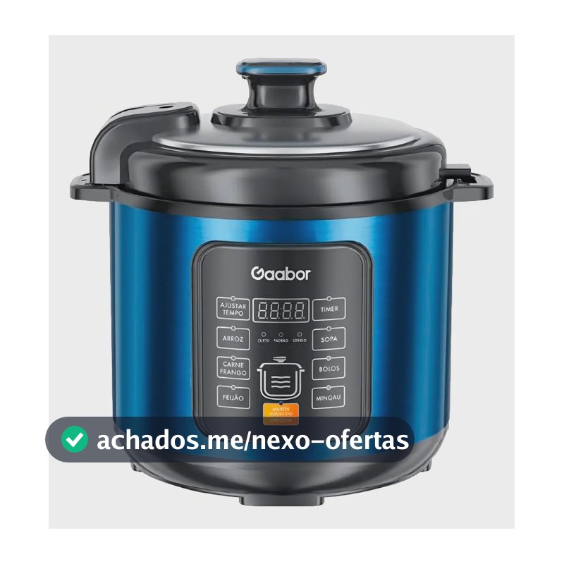 Gaabor Panela Elétrica 6l 1000w 8 Funções Antiaderente Azul