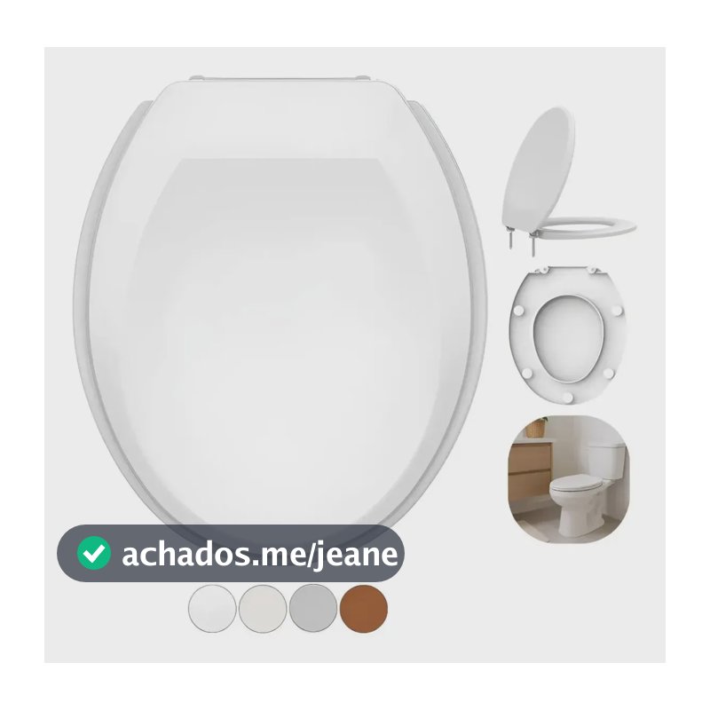Assento Sanitário Universal Oval Diamantina/sabara Conv. Pp Branco