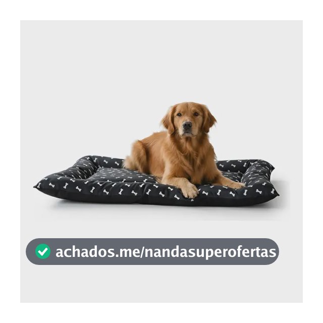 Cama Pet Impermeável Colchonete Premium 76x116 Colchao Gg Preto