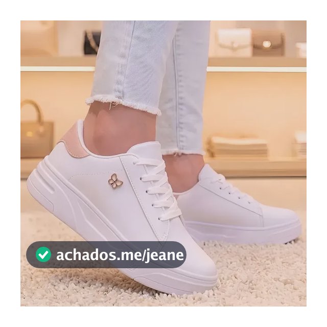 Tênis Feminino Casual Sapatênis Branco Confortavel Star Leve