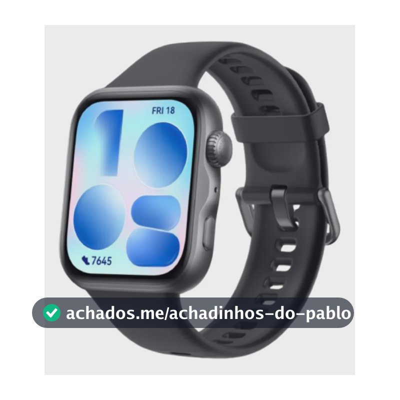 Smartwatch HUAWEI WATCH FIT 5 AMOLED de 182" Design Leve Mini Treino Bateria com Até 10 Dias 64 GB Gerenciamento Avançado da Saúde Monitor do Sono SpO2 GPS Compatível com iOS e Android Preto