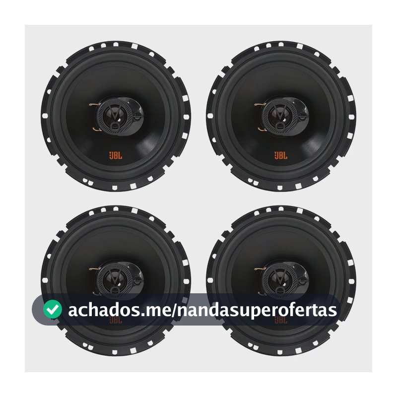 Kit 4 Falantes 6 Polegadas Jbl 6trfx55 Triaxial 220w 4 Ohms Cor Preto
