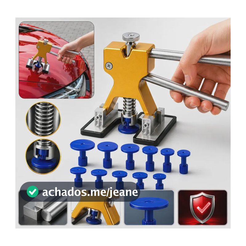 Kit Martelinho Ferramentas Reparo Remoção Amassados Carro 12
