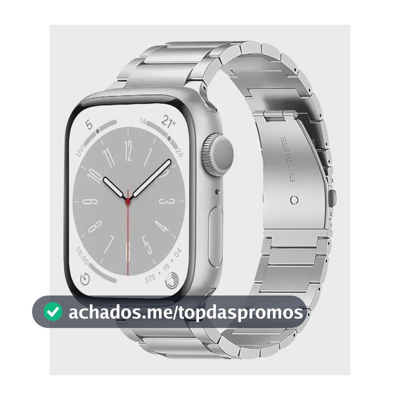 Pulseira De Aço Inoxidável Para Apple Watch 11 10 42/46/49mm Prata 44/45/49mms12/11/10 46mm
