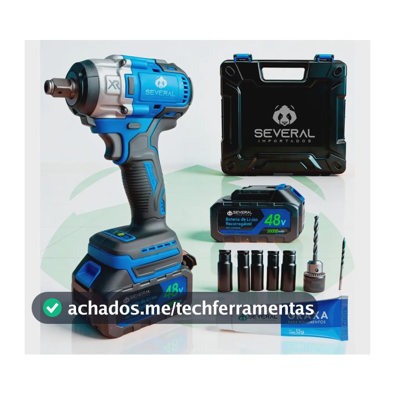Chave De Impacto Furadeira Parafusadeira Several Importados Recarregável 48v Azul 2000mah