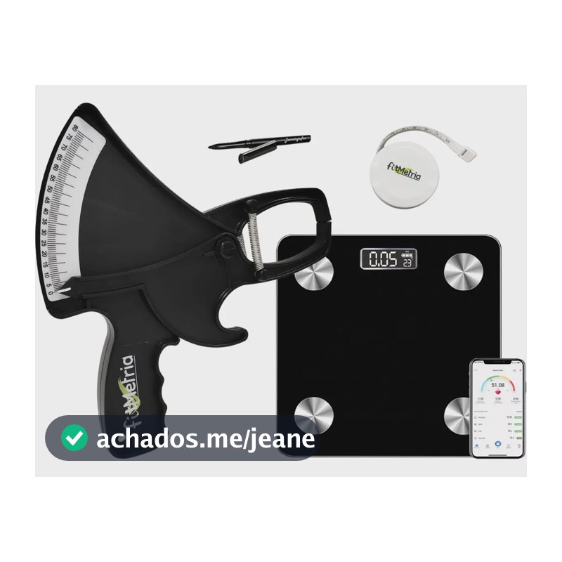 Adipometro Slim Fit Avaliação Física Plicometro Cor Preto