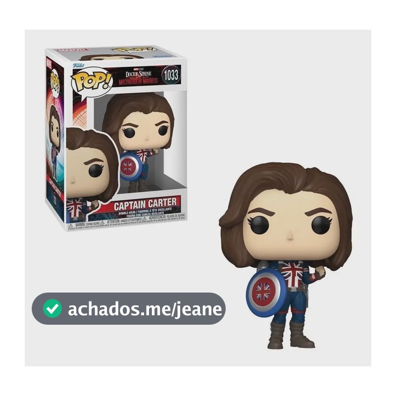 Boneco Funko Pop Marvel Doutor Estranho Captain Carter #1033