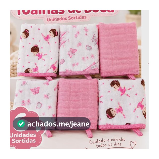 Kit 6 Toalha De Boca Paninho Bebe Fralda Soft Algodão Dupla