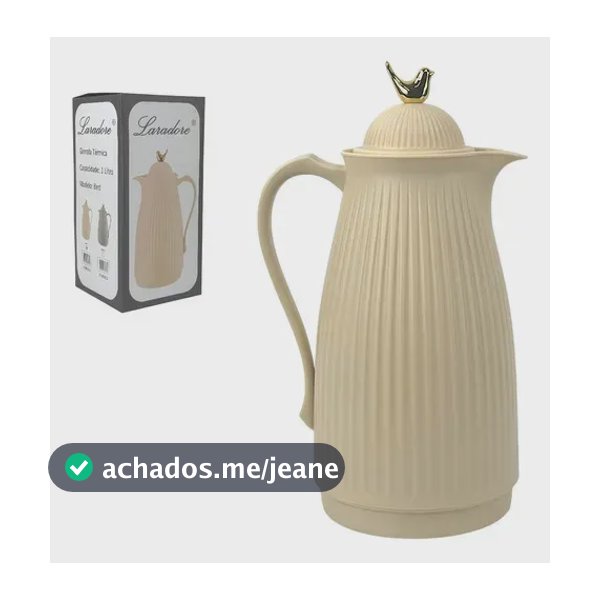 Garrafa Térmica De Café Laradore Bird - Bege