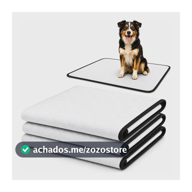 Kit 3 Tapete Higiênico Lavável Cães Cachorro Xixi Grande Dog Tapete Pet Branco Fácil Visualização Do Xixi Dog, Pode Também Verificar Qualquer Alteração Do Xixi Do Seu Cachorro.