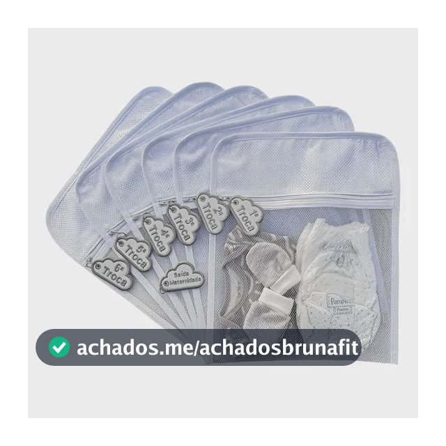 Kit 6 Saquinho Saco Maternidade Bebê Organizador Tag Bordado