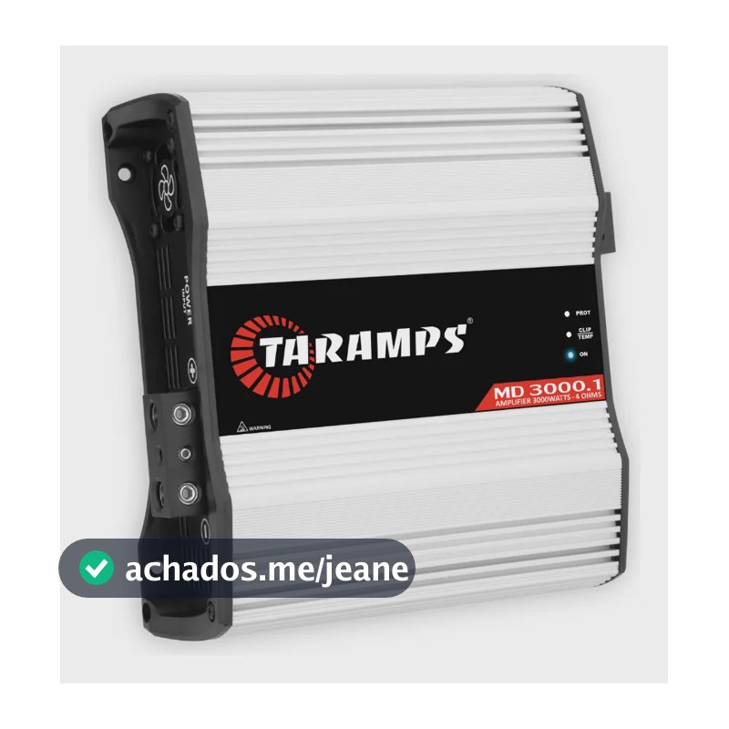 Modulo Taramps Md3000 4 Ohms Md 3000 1 Canal 3000watts 4ohms Branco