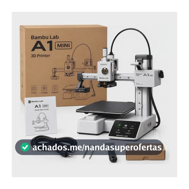 Impressora 3d Bambu Lab A1 Mini Bivolt 180mm180mm180mm 127/220v Branco