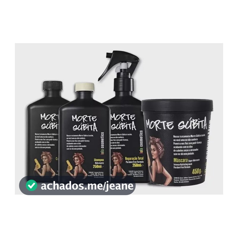 Kit 4 Produtos Lola Cosmetics Morte Súbita Hidratação
