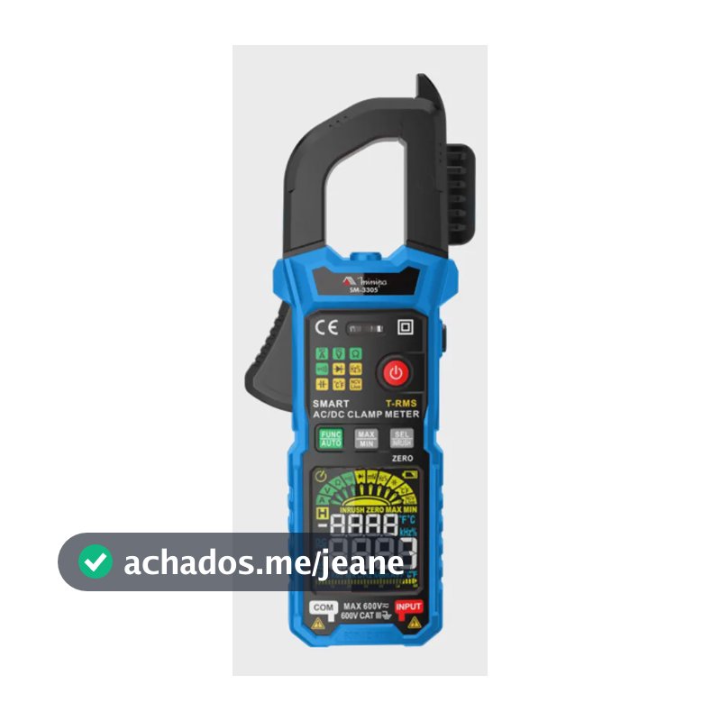 Alicate Amperímetro Digital Minipa SM-3305 com True RMS e NCV