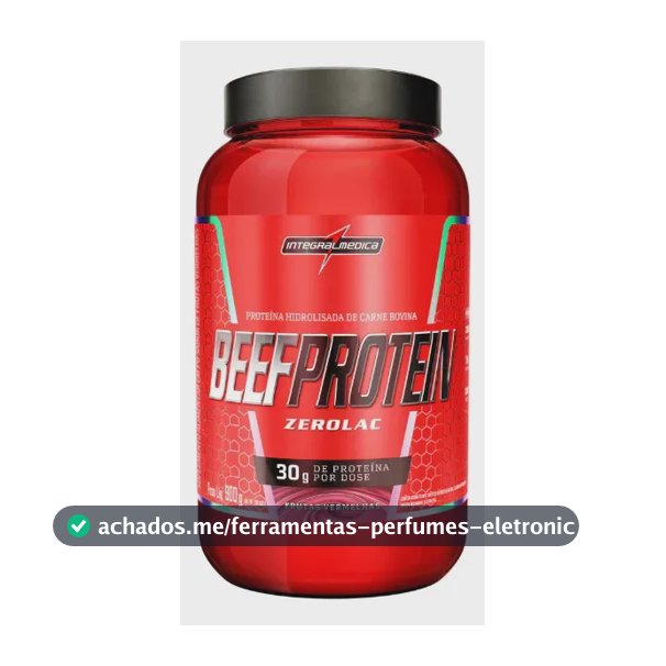 Suplemento Proteico + Integralmédica + Beef Protein + Zero Lactose E Sem Glúten + 900g Frutas Vermelhas Frutas Vermelhas