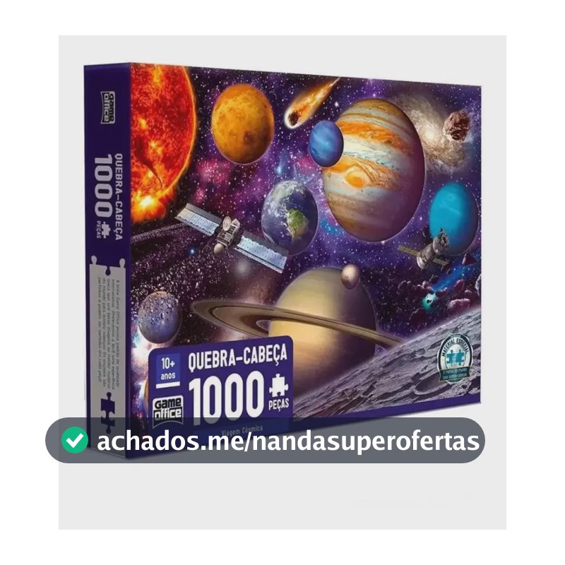 Quebra Cabeça Puzzle 1000 Pçs Viagem Cósmica Game Office