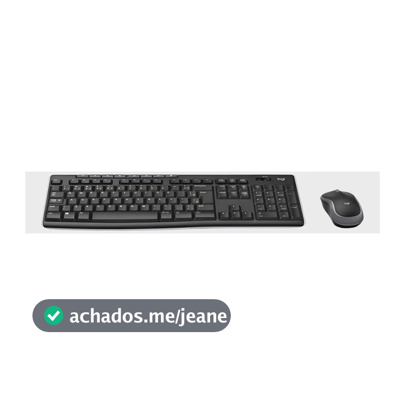 Combo Teclado e Mouse sem Fio Logitech Mk270 Layout Abnt2