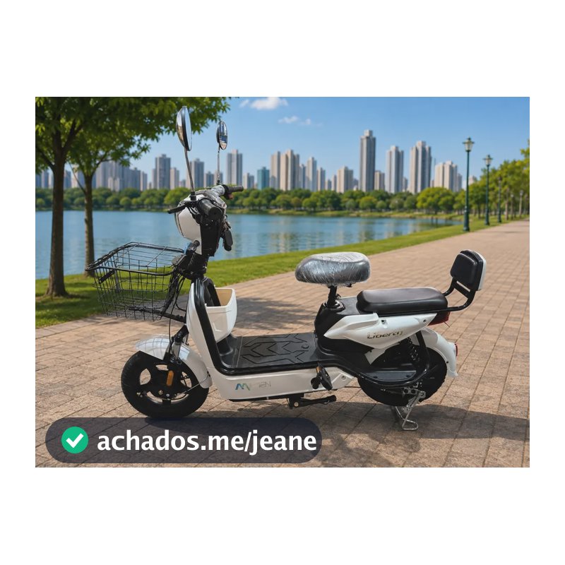 Bicicleta Elétrica Liberty 500w Lítio Autonomia 50km Potente Branco 14