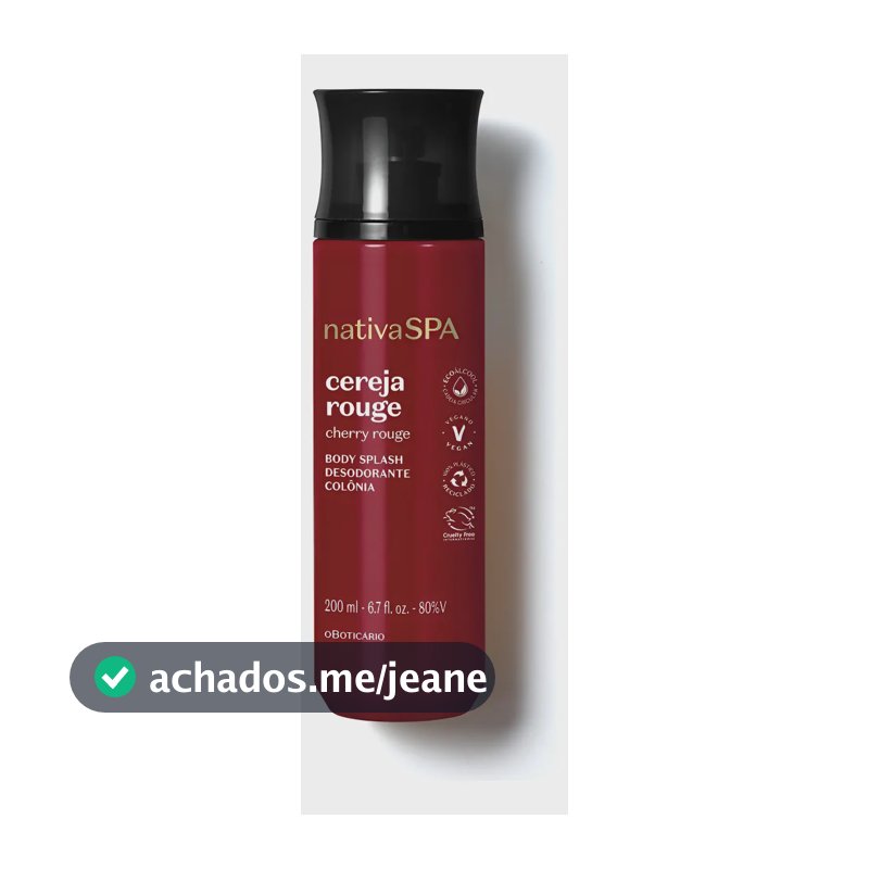 O Boticário Nativa Spa Cereja Rouge Colônia Body Splash