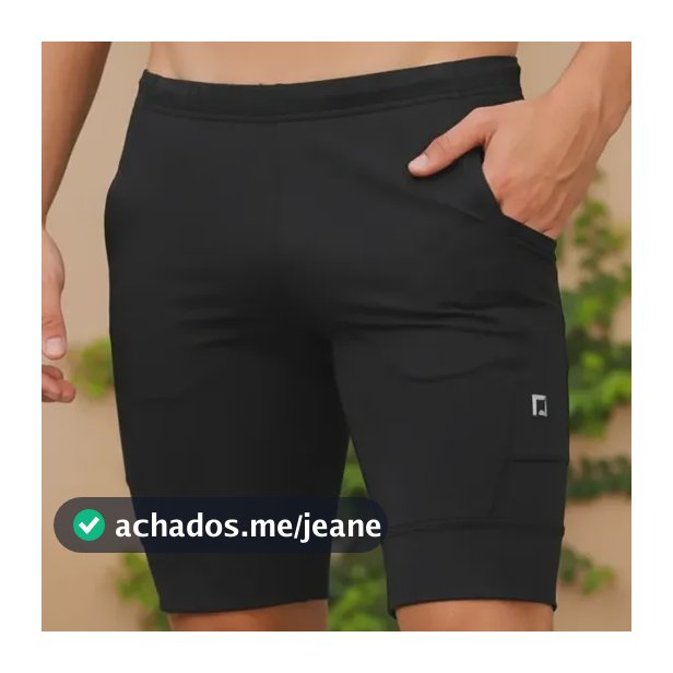 Bermuda De Compressão Com Bolsos Laterais Masculina