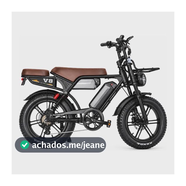 Bicicleta Elétrica V8 Ultra S Nfc 2 Baterias 1000w 48v Turbo Preto 20