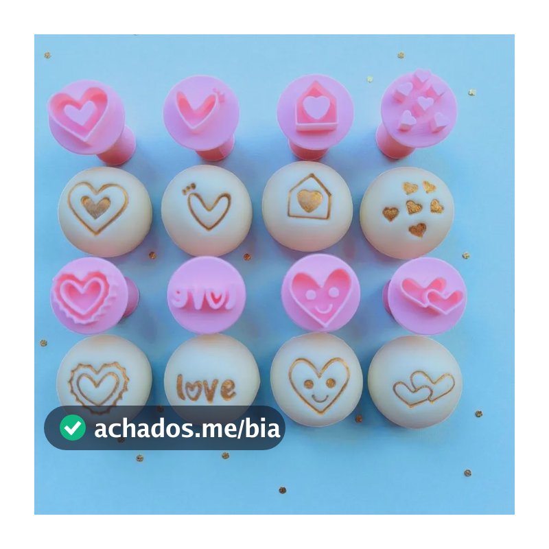 Kit Carimbos Para Doces Corações
