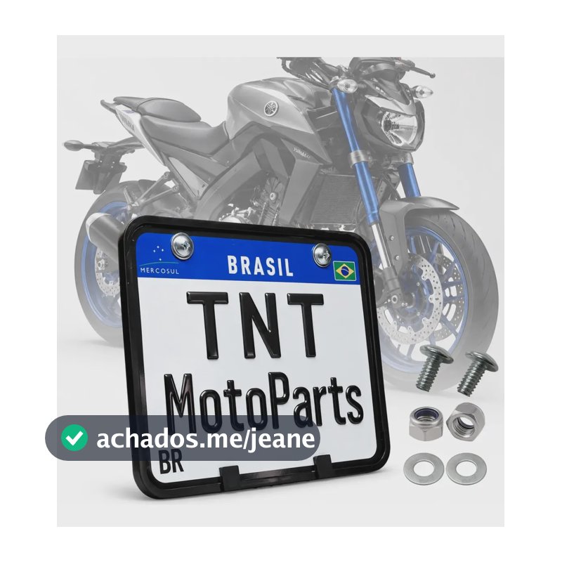 Suporte Moldura Protetor De Placa Moto Modelo Novo Mercosul Moldura Modelo Mercosul