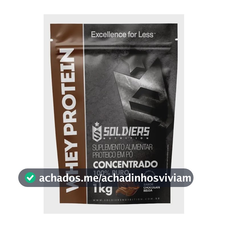 Proteína Soldiers Nutrition Suplementação Whey Protein em pó sabor Chocolate x 1kg