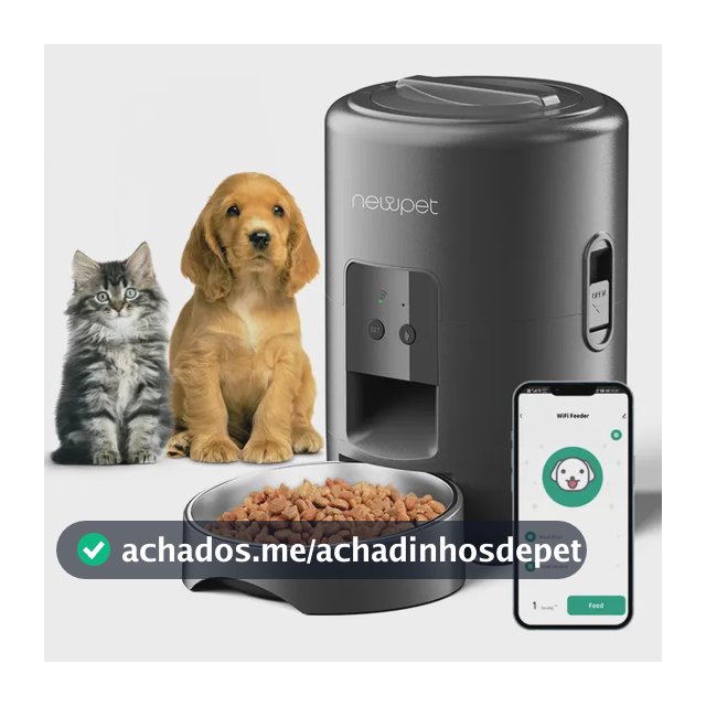 Alimentador Inteligente Comedouro Automático Pet App Newpet NP1322 Preto