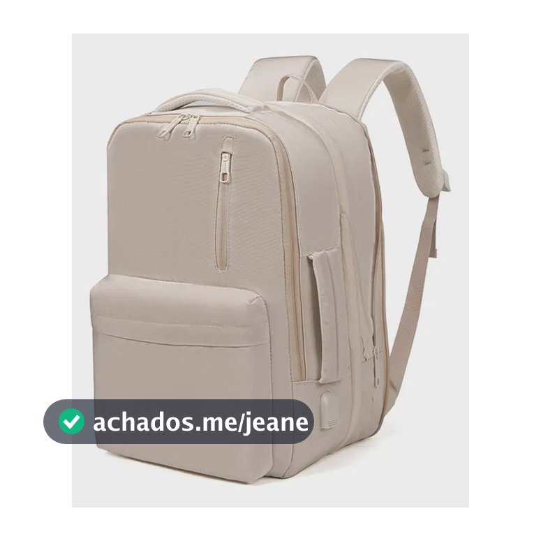 Mochila Feminina Reforçada e Impermeável de 40 L, com Entrada USB e Para Notebook 15.6"