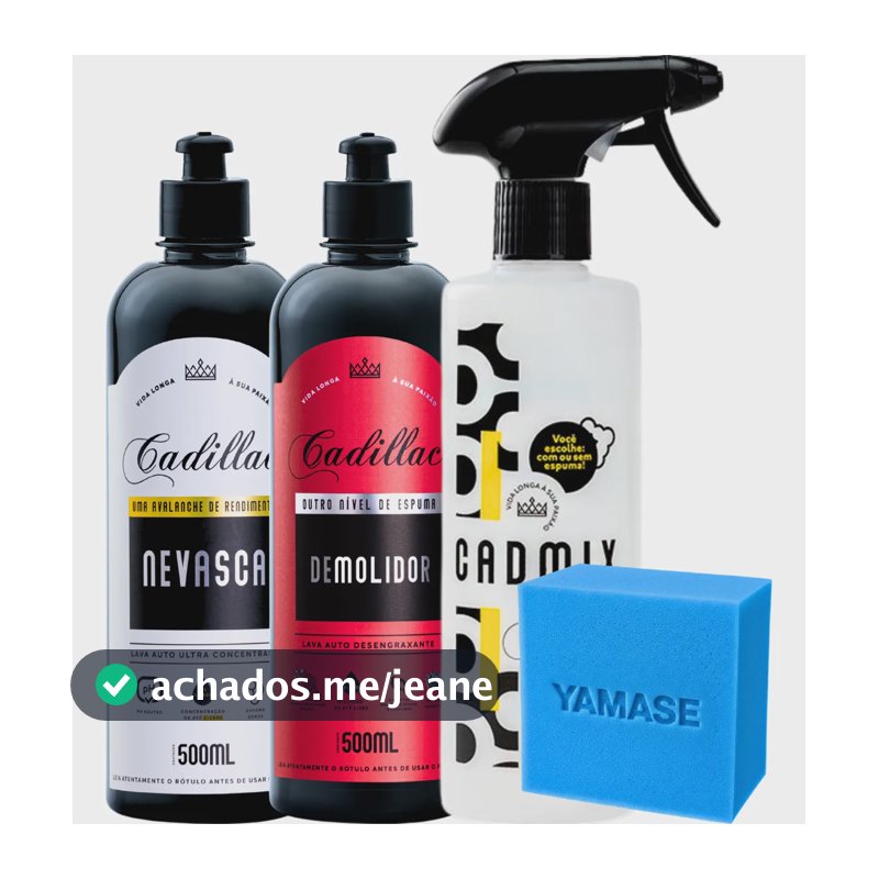 Kit Cadillac Pulverizador 2 Em 1 Shampoo Nevasca Demolidor