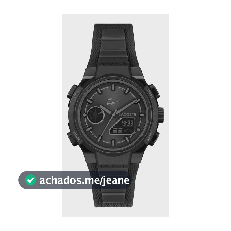Relógio Feminino Lacoste 2001478 de Quartzo com Pulseira Preta
