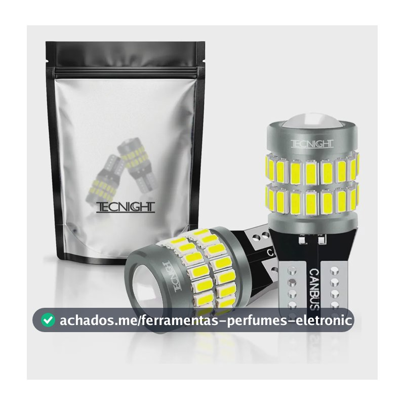 Par Lâmpadas Led Pingo Projetor 37 Smd Extra Forte Canbus 8w T10 6.000k Branco-frio