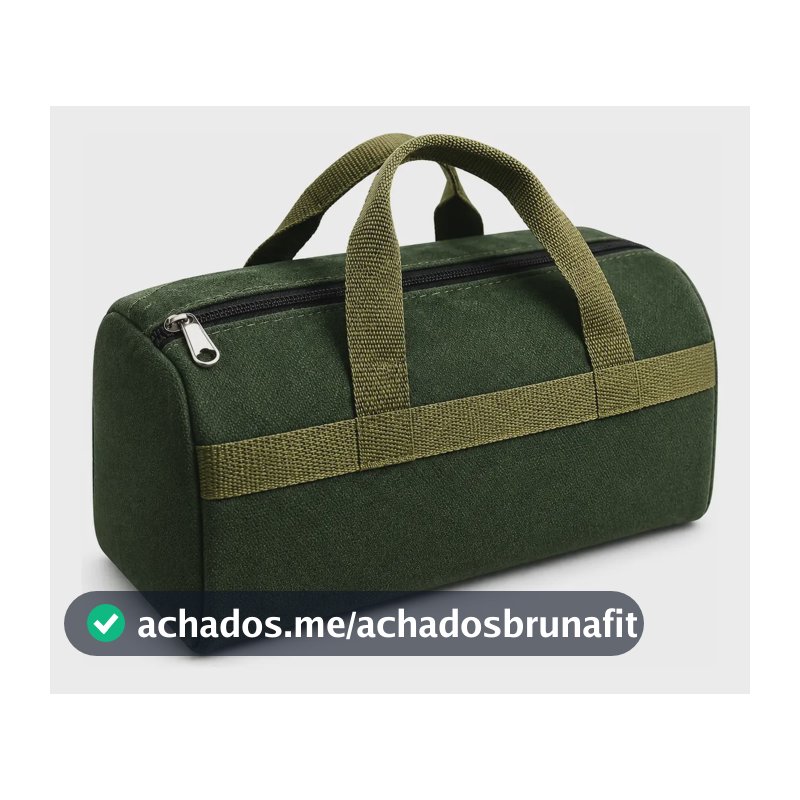 Bolsa De Ferramentas Multifuncional Em Lona Grossa Reforçada Verde-escuro