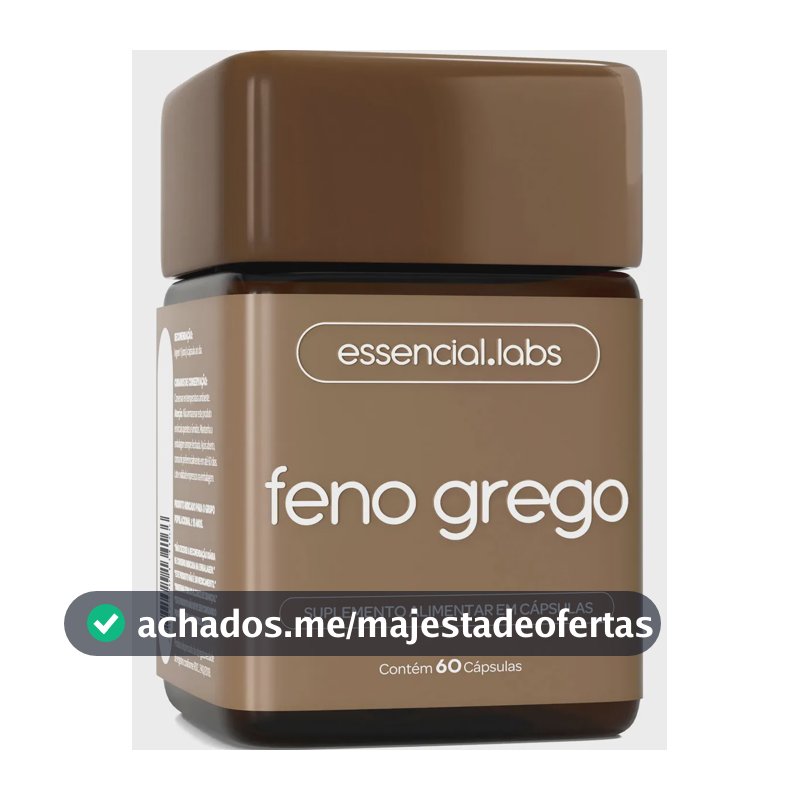 FENO GREGO 450mg - Fórmula Avançada com Máxima Concentração e Pureza - 60 Cápsulas