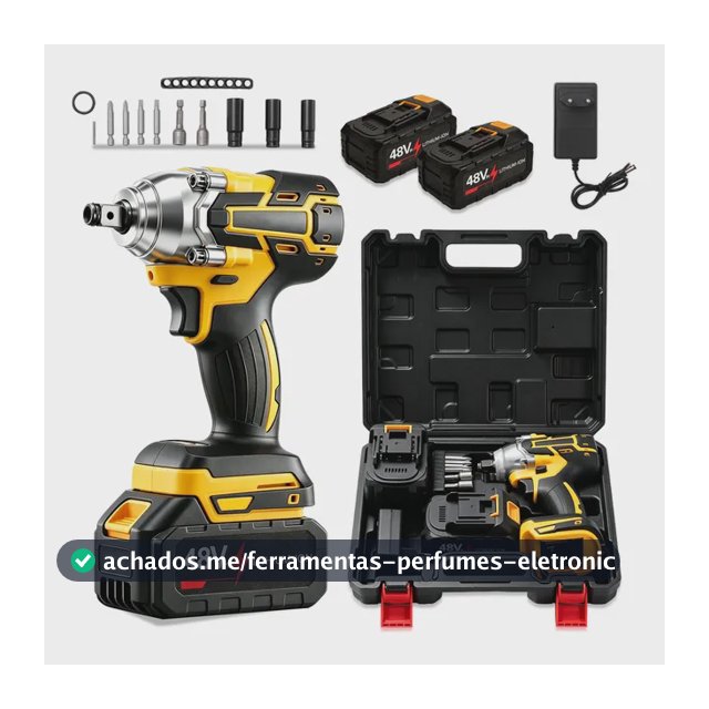 Kit Chave Impacto 2 Baterias 48v 10 Células Com Maleta