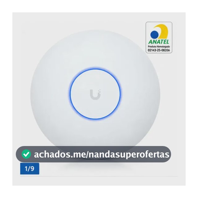 Access Point Ubiquiti UniFi U7 Lite Tri-Band 9.3gbps Porta 2.5GbE Ponto de Acesso Wi-Fi 7 até 200 Clientes Cor Branco