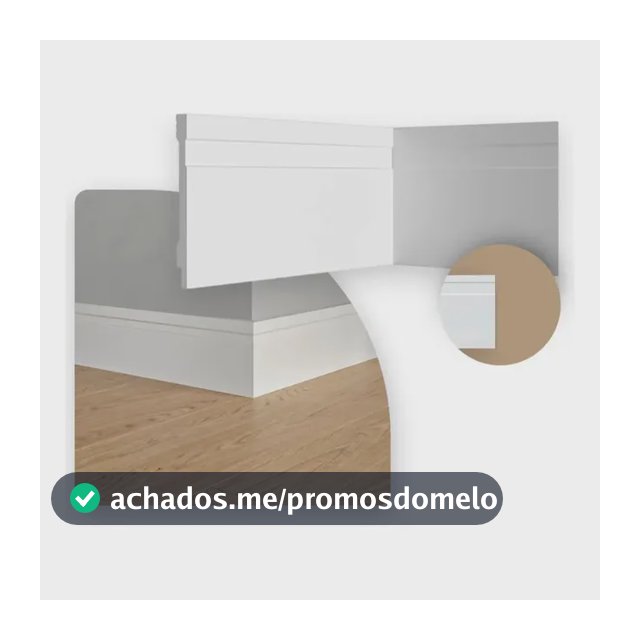 Rodapé De 10cm Frisado Branco Poliestireno Resistente 7m