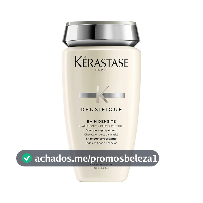 Kérastase Densifique Bain Densité Shampoo Densificador para Cabelos Finos com Perda de Densidade, Fortalece e Dá Volume, Com Stemoxydine e Ácido Hialurônico, 250 ml