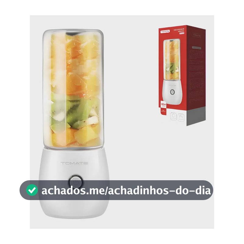 Mini Liquidificador Portátil Vidro 6 Lâminas Suco Gelo 450ml Rosa Ou Branco