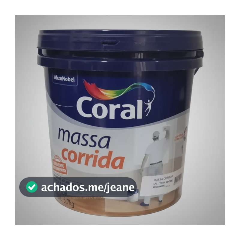 Massa Corrida Pva 6kg Facil De Lixar E Aplicar Galão - Coral