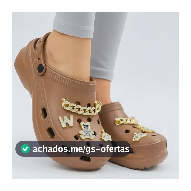 Babuche Feminina Plataforma C/ Pingentes Sandália Ortopédica