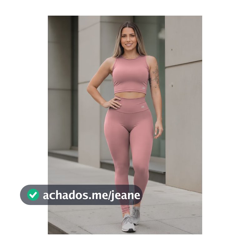 Conjunto Blackout Zero Transparência Legging E Cropped Suple Alvorada G