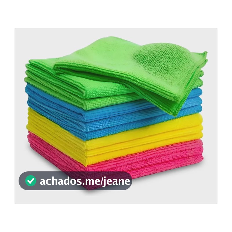 Kit 12 Panos Microfibra Flanela Anti Risco 30x30 Cor Sortido Sortida