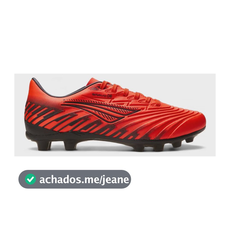 Chuteira De Campo Masculino Bravo Y-3.0 Solado Pvc Penalty Vermelho-preto 29 Br