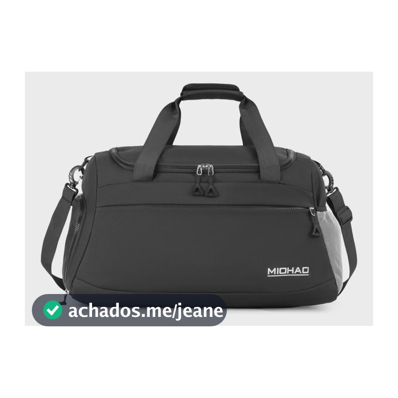 Bolsa Mala de Viagem DUNANDA Grande Preta, para Trabalho e Academia